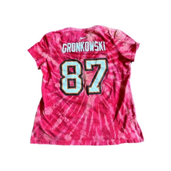 Tampa Bay Buccaneers Rob Gronkowski Super Bowl Bleached Jersey Tee - Picture 2 of 3
